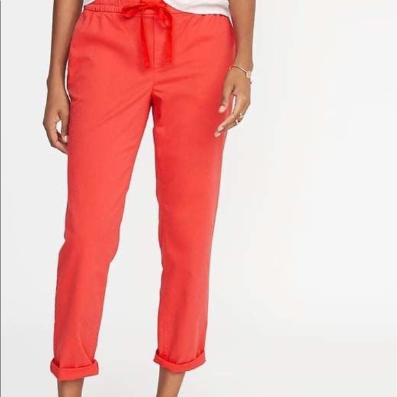 old navy mid rise pull on pants